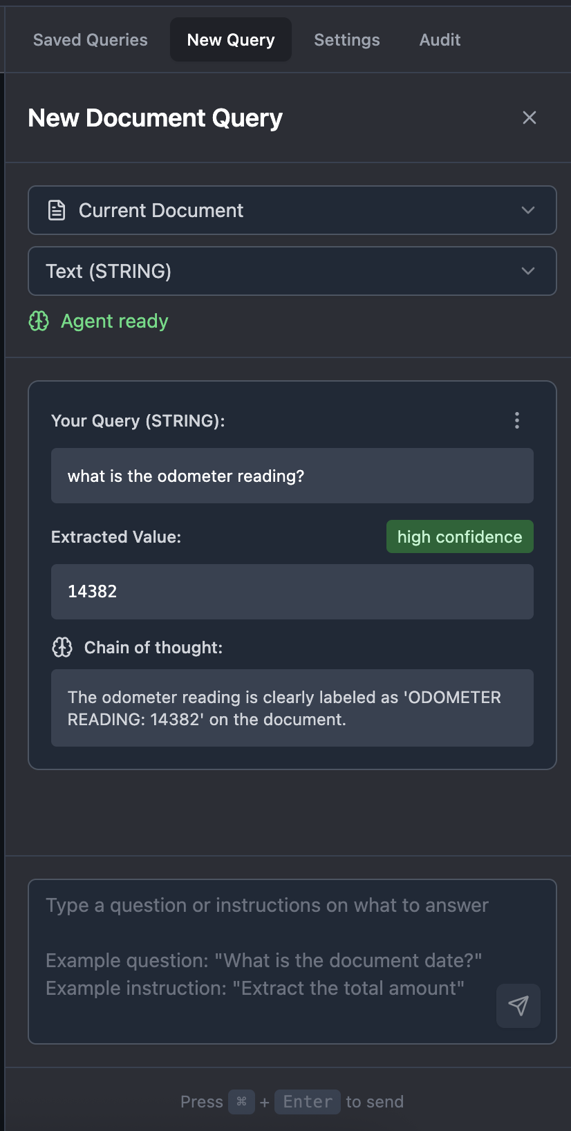 Placeholder: Document Query Editor